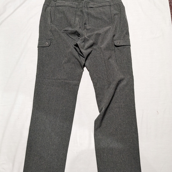 Wind river cargo pants womens gray 8x32 zipper and button front closure pockets - Picture 3 of 11